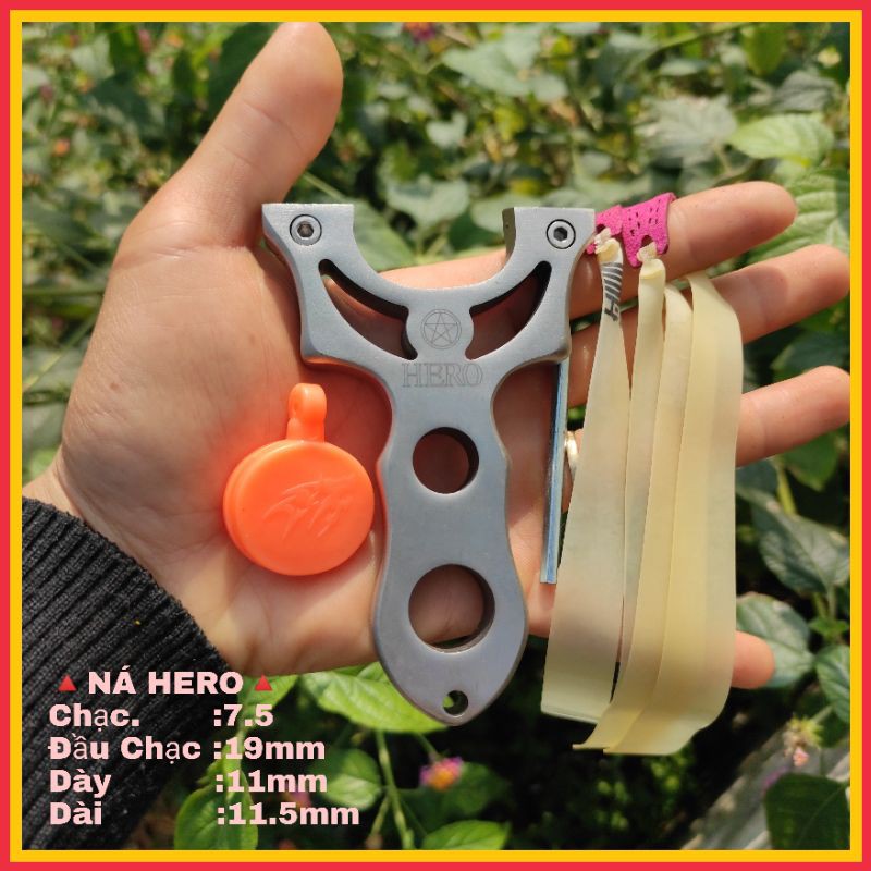 Ná Cao Su Hero - Inox 304 - Tặng 2 Bộ Dây Ná Cao Su-1 Lục Vặn Ốc M4 ...