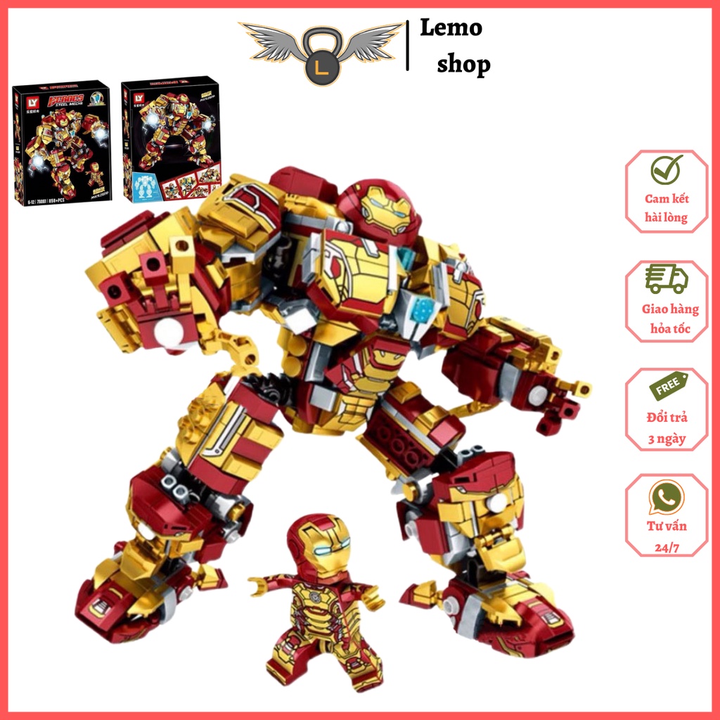 Đồ chơi lắp ráp hulkbuster mk42 ironman Lemoshop , đồ chơi xếp hình ...