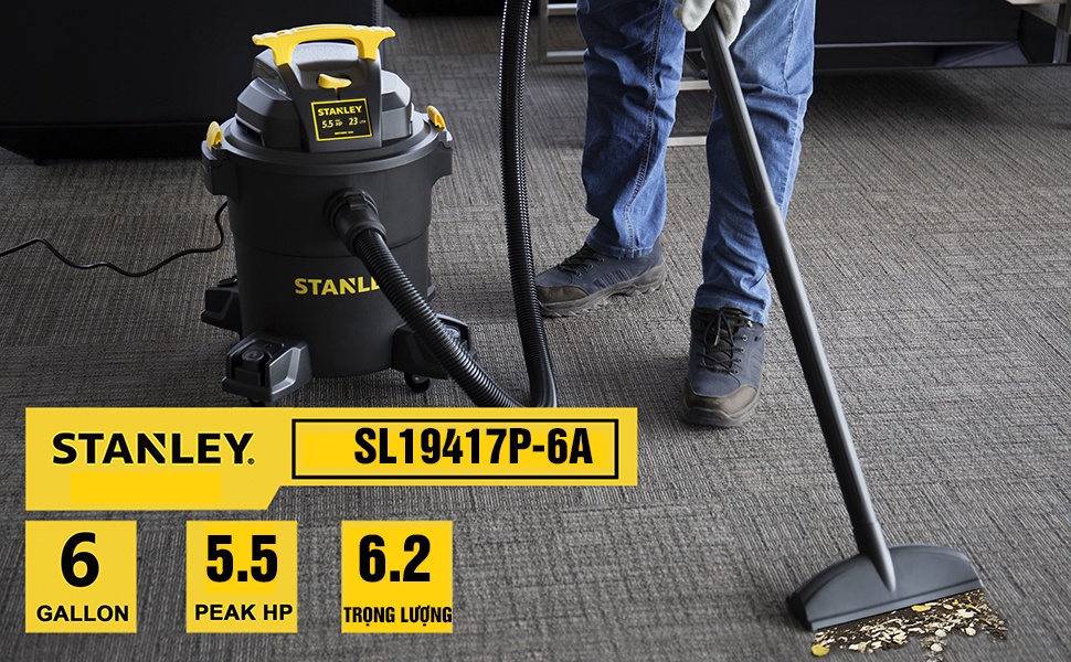 Mô tả Máy hút bụi công nghiệp khô và ướt Stanley SL19417P-6A 4000W 5.5HP - Bảo hành 12 tháng - 4