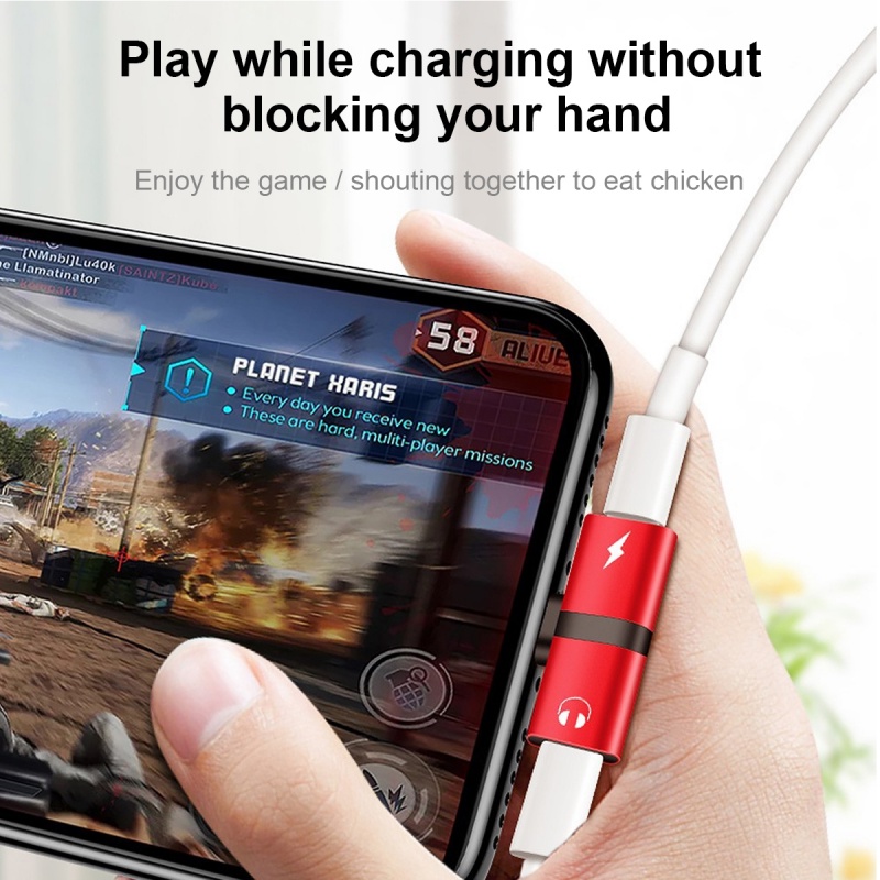 Ảnh Hdoorlink 2 In 1 Type C/IOS To 3.5mm Adapter Đầu Chuyển Đổi Âm Thanh Dây Cáp Chia Cổng Sạc 3