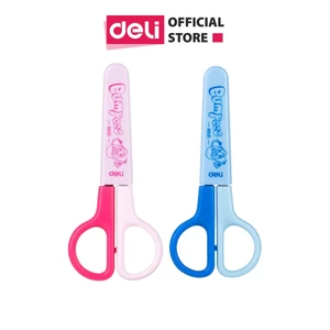 Kéo học sinh 121mm Deli - Hồng/Xanh - 1 chiếc - E6021