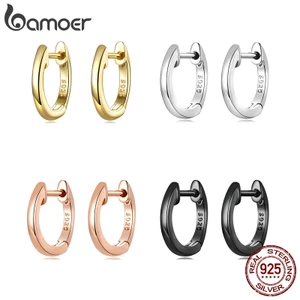 1 Đôi Bông Tai bamoer bạc 925 Đơn Giản Thời Trang Dành Cho Nữ