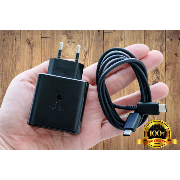 [Combo] Cốc Sạc Nhanh 45W + Cáp USB Type C Samsung Note10 5G / Note20 / Note20Ultra Chính Hãng