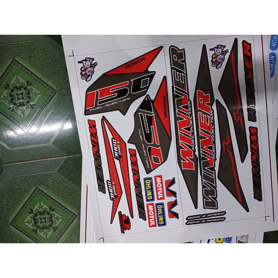 tem rời winner đỏ xám xe đen | Shopee Việt Nam