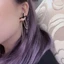 Yoo Fashion Spike cho Cross Ear Cuff Quấn Bông tai xỏ khuyên dây chuyền dài cho câu lạc bộ tiệc tùng