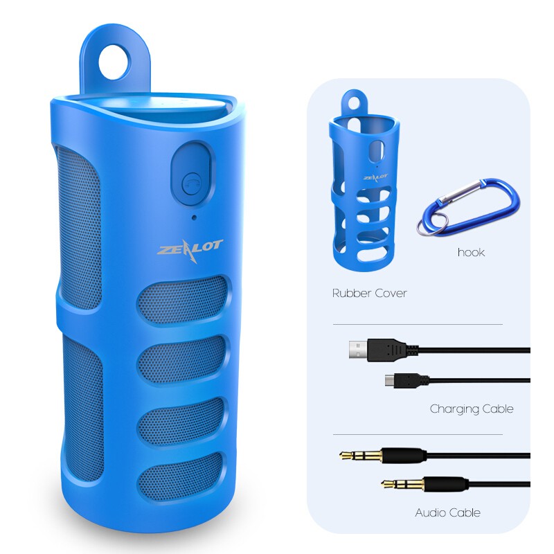 Loa Bluetooth Cảm Ứng Zealot S8 Kiêm Pin Dự Phòng 4000Mah - Tặng Kèm Bao Silicon Bảo Vệ Loa - Hoàng Yến Computer