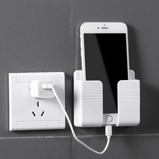 COMBO 2 Kệ Dán Tường Để Remote, Đồ Dùng/ Giá Đỡ Sạc Điện Thoại - Có Móc Treo Giữ Dây Điện 88245