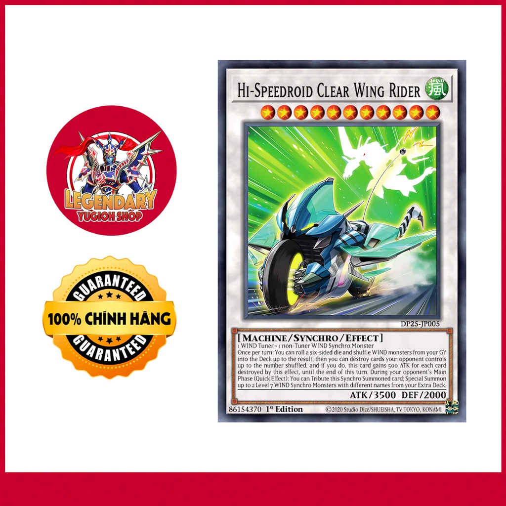 [Thẻ Bài Yugioh Chính Hãng] Hi-Speedroid Clear Wing Rider | Shopee Việt Nam