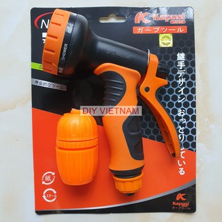 Vòi tưới cây 6 tia rửa xe hãng Kapusi Nhật Bản, Bảo hành 12 tháng, nhiều chế độ tưới