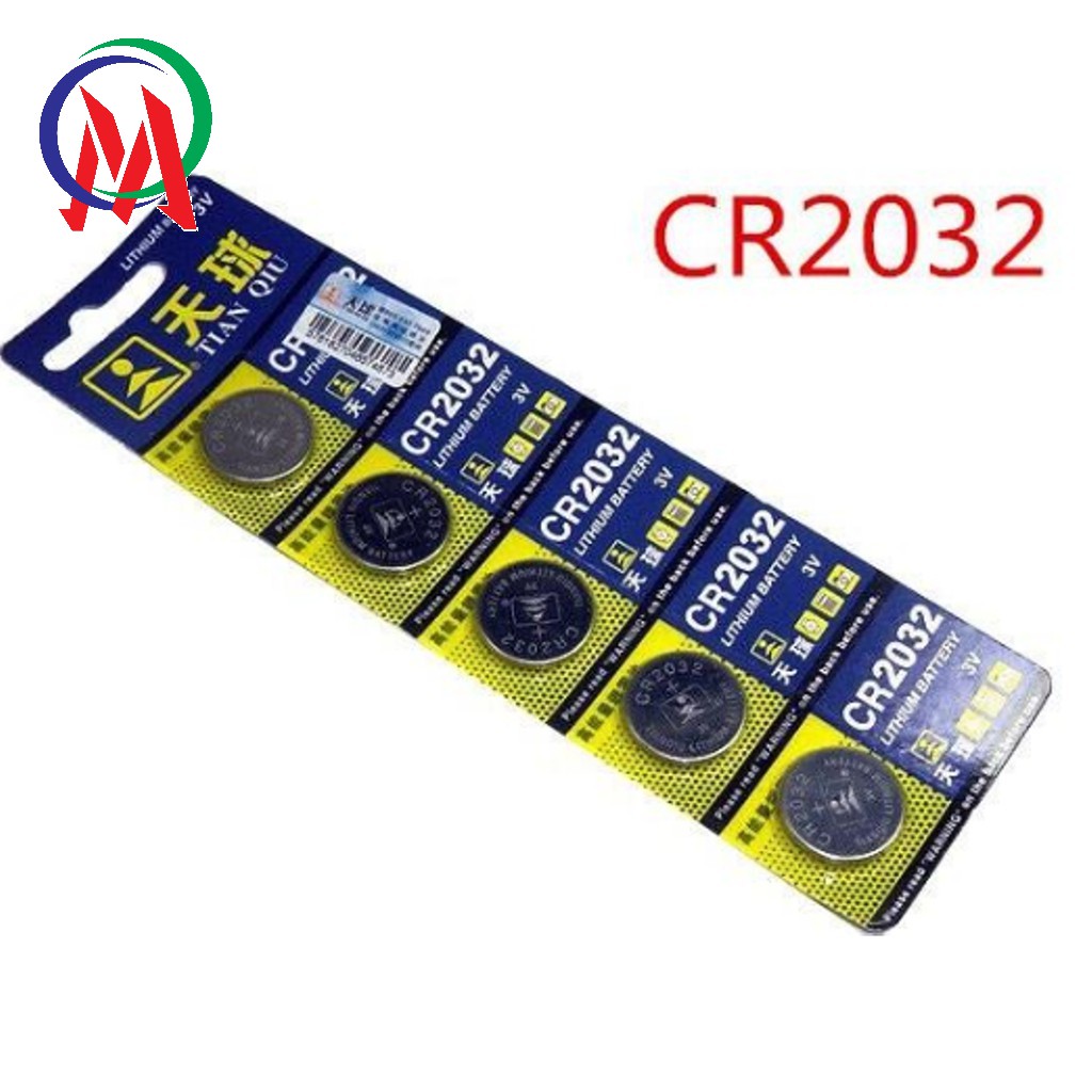 Pin CR2032 Lithium 3V vỉ 5 viên