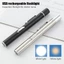 GAVESTO Y Tế Tiện Dụng Bút Đèn Mini Kép Nguồn Sáng Thép Không Gỉ Kẹp Đèn Pin Led