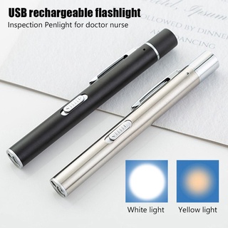 FURNICLICK Bút đèn LED tiện dụng hỗ trợ y tế, thép không rỉ, ánh sáng kép