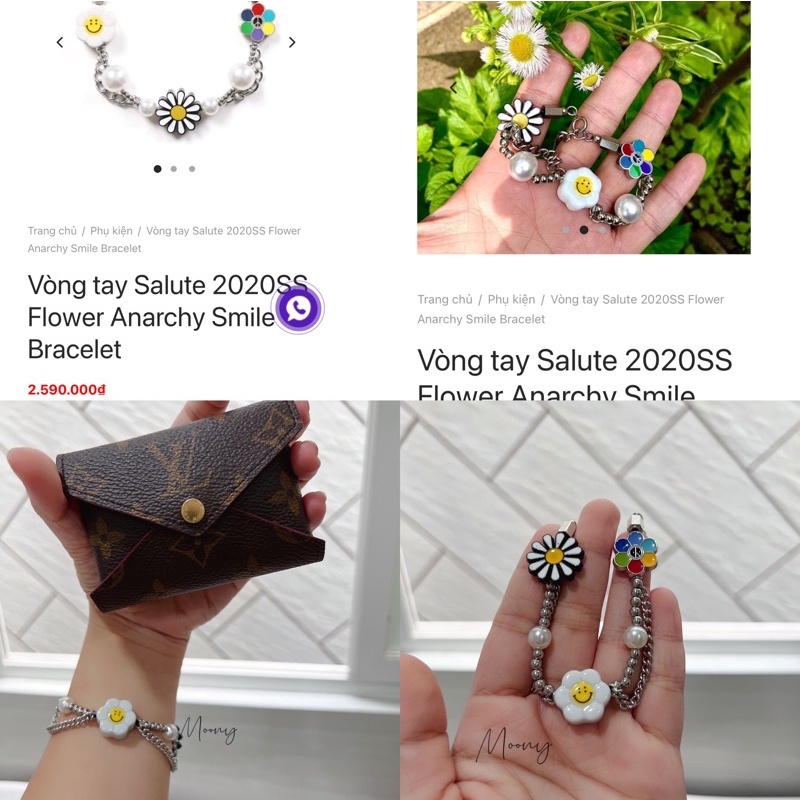 Vòng tay Salute 2020SS Flower Anarchy Smile Bracelet 1:1