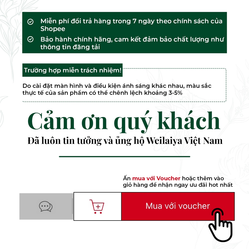Mô tả Cặp dầu gội đầu và dầu xả tóc thảo dược Weilaiya gừng trắng giúp ngăn rụng và kích thích mọc tóc size du lịch 20ml - 6