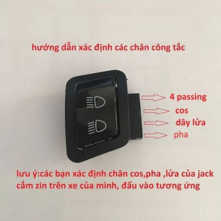 CÔNG TẮC PASSING PHA CỐT TẮT ĐÈN XE MÁY LẮP NHƯ ZIN CHO NHIỀU LOẠI XE LOẠI XỊN
