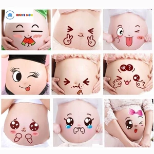 Set Hình dán Bụng Bầu dễ thương Kiwi's mom - chống nước, dùng nhiều lần