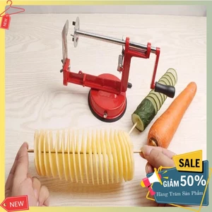 Máy làm khoai tây lốc xoáy chất liệu inox không gỉ, dễ vệ sinh