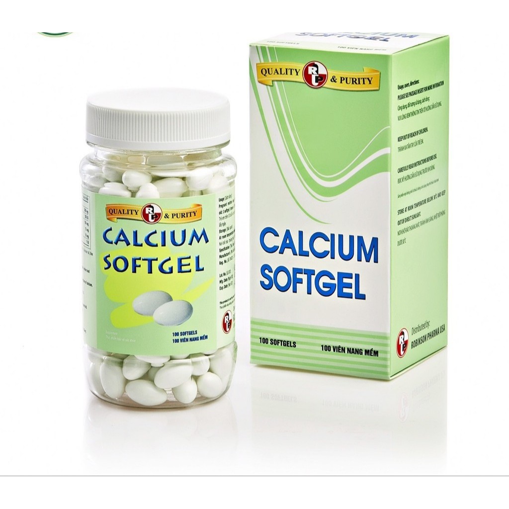 ROBINSON Calcium SoftGel Viên uống Canxi - Vitamin D3, ngừa loãng xương ...