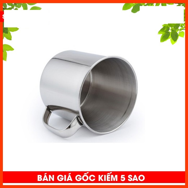 Ca cốc inox 304 uống nước loại 1 có quai 100ml không nắp cho bé mầm non ...