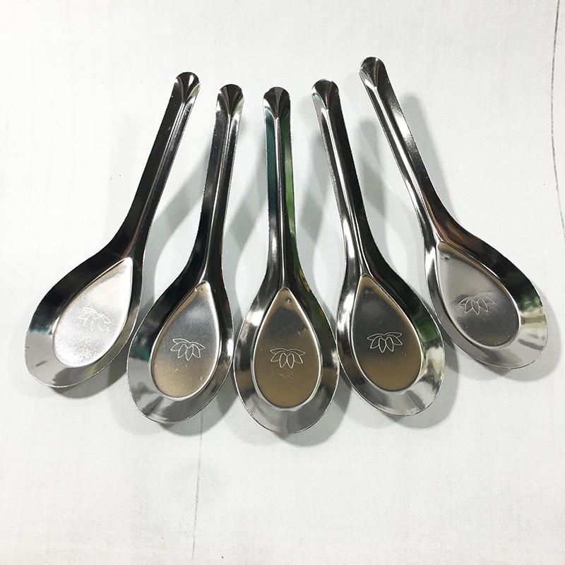 Combo 5 thìa inox cao cấp dùng ăn phở ăn súp ăn cơm
