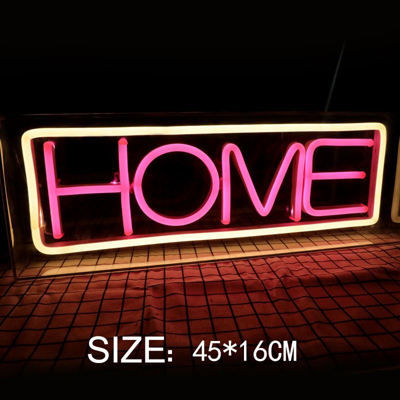 Bảng Đèn Led Neon Sign HOME kích thước 45x16 cm