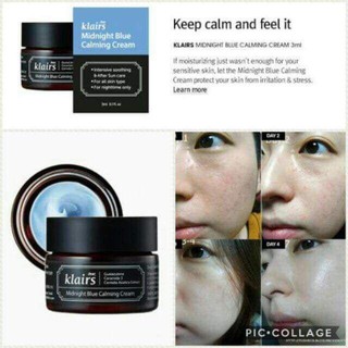 Klairs Midnight Blue Calming Cream - Kem dưỡng phục hồi da ban đêm (30ml - 60ml)