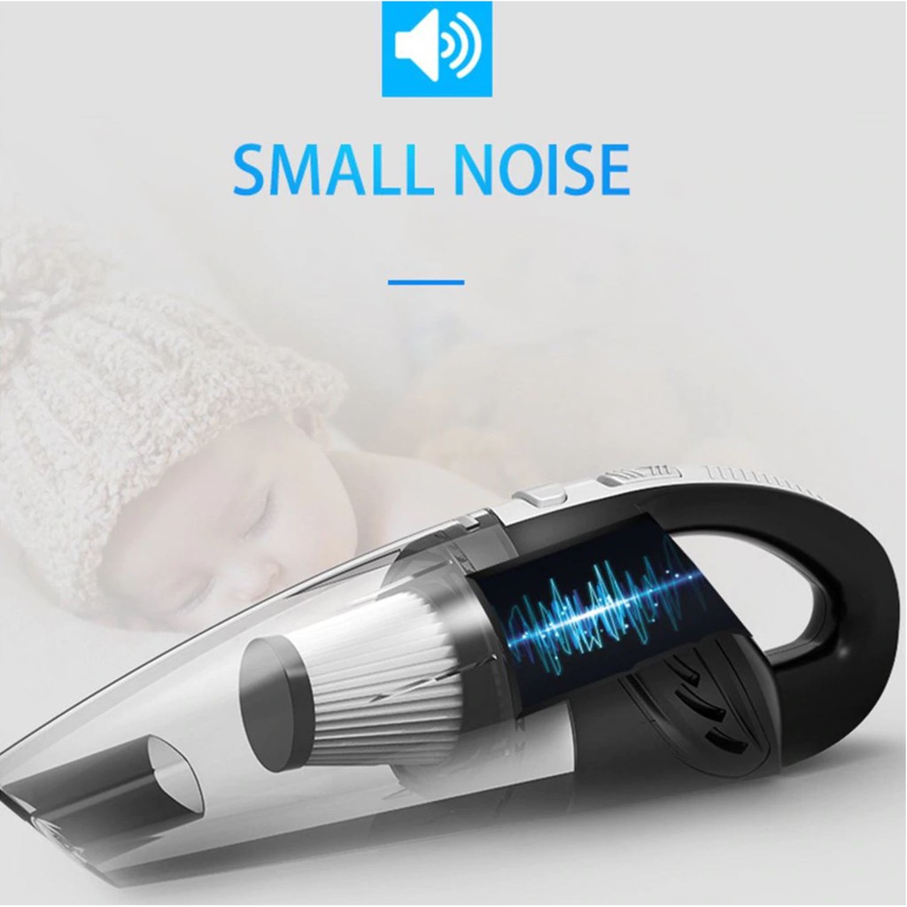 Máy hút bụi cầm tay R.6053 120W lực hút 6000mpa nhỏ gọn pin sạc tiện lợi