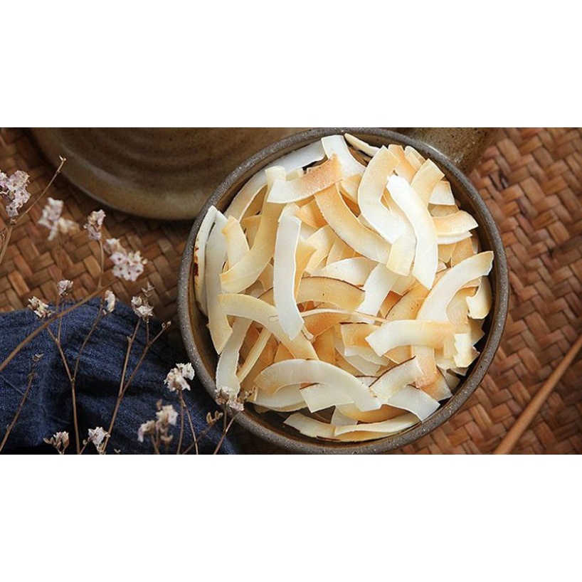 Dừa Sấy Giòn Nông Lâm Food snack healthy  túi 45g