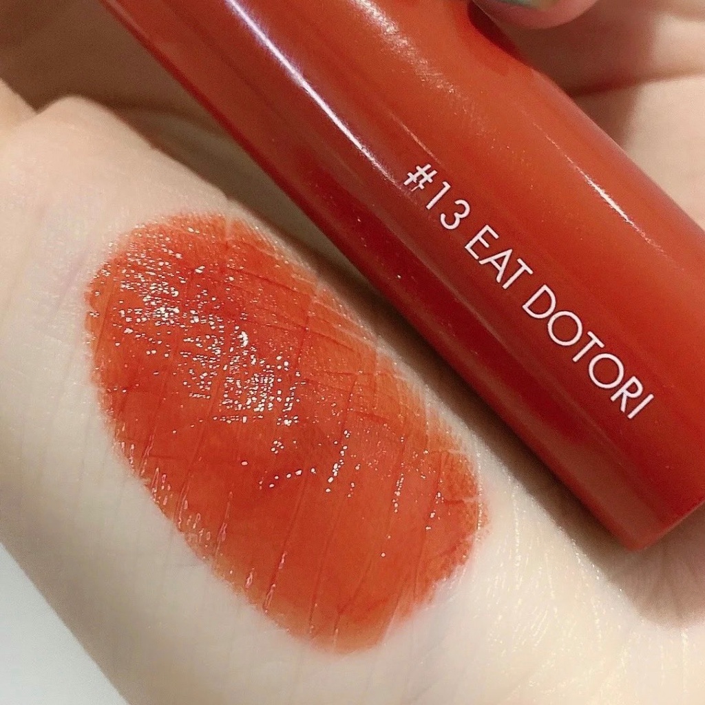 son bóng Romand đẹp màu 13 đỏ nâu ánh cam (Juicy Lasting Tint #13 Eat Dotori)