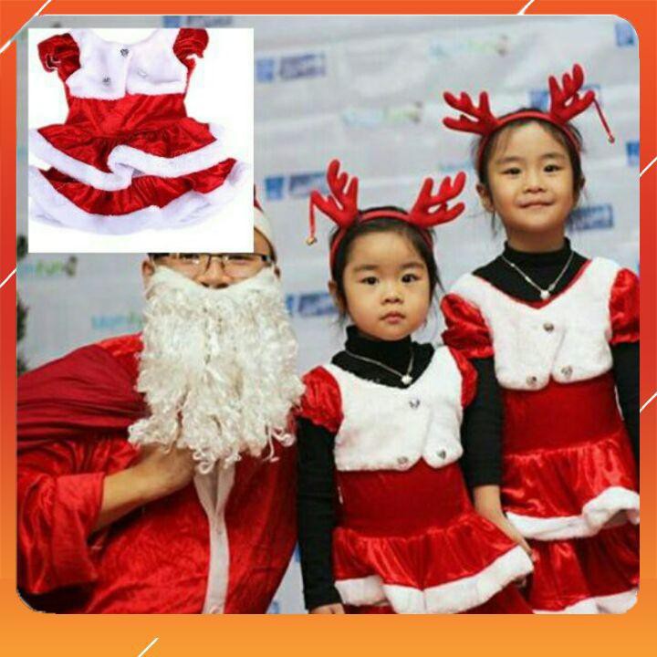 Bộ đồ noel và váy CHẤT NHUNG dầy đẹp cho bé từ 1-10 tuổi [Siêu hot]