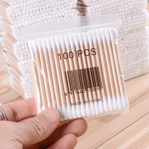 Túi 100 Tăm Bông Cotton Hai Đầu Sử Dụng Một Lần Tiện Dụng