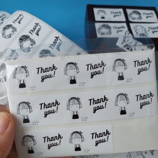 Set 90 Tem dán Thank you cảm ơn khách hàng kích thước 35x22mm, mẫu ngẫu nhiên