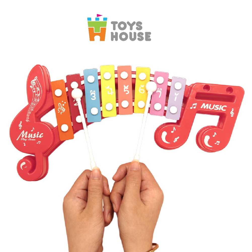 Mô tả Đồ chơi đàn gõ Xylophone cho bé 8 phím hình nốt nhạc cho bé Toyshouse 683-2 - 6