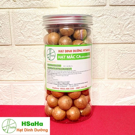 Hạt MacCa Nứt Vỏ HSaHa, Mắc Ca Úc Sấy Nguyên Vị Ăn Liền 500g