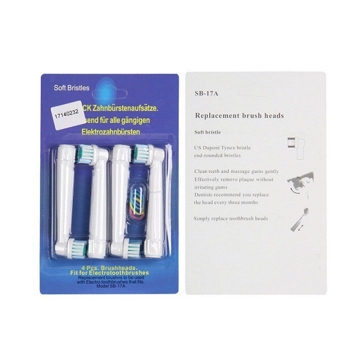 Đầu bàn chải đánh răng điện thay thế cho máy Oral B dành cho răng nhạy cảm SB-17A