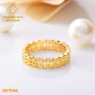 Nhẫn Nữ, Nam Kim Tiền May Mắn Tài Lộc Xi Mạ Vàng Non Cao Cấp (Có Hộp Nhựa) - Trang Sức Hava