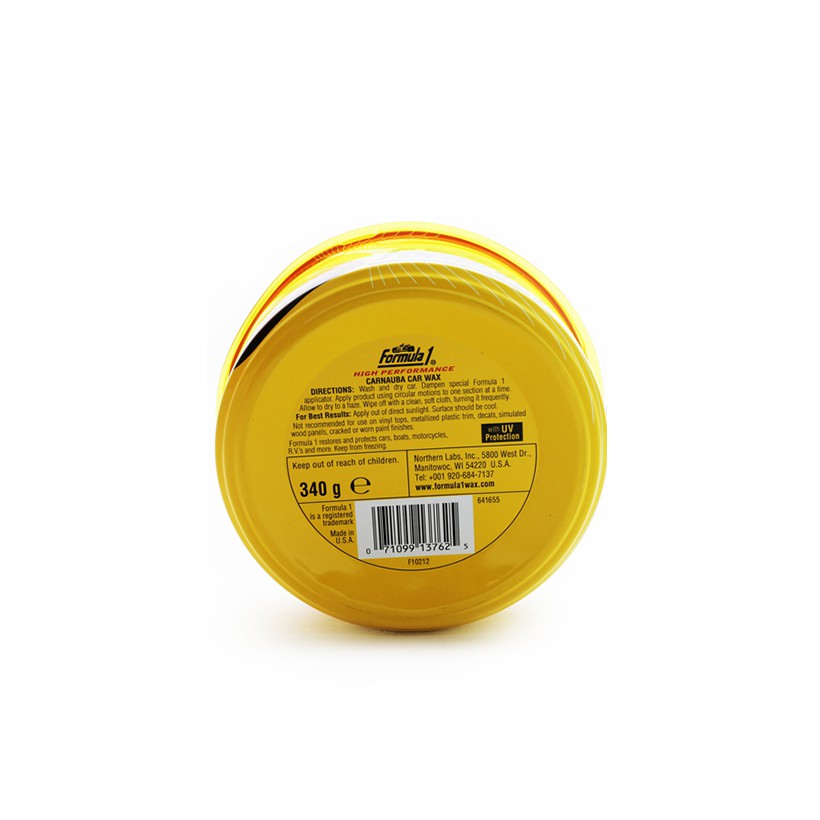 Sáp Đánh Bóng & Bảo Vệ Sơn Xe Hộp Lớn FORMULA 1 613762 340g Phù Hợp Cho Nhiều Dòng Xe Ô Tô Xe Hơi Xe Tải Xe Máy