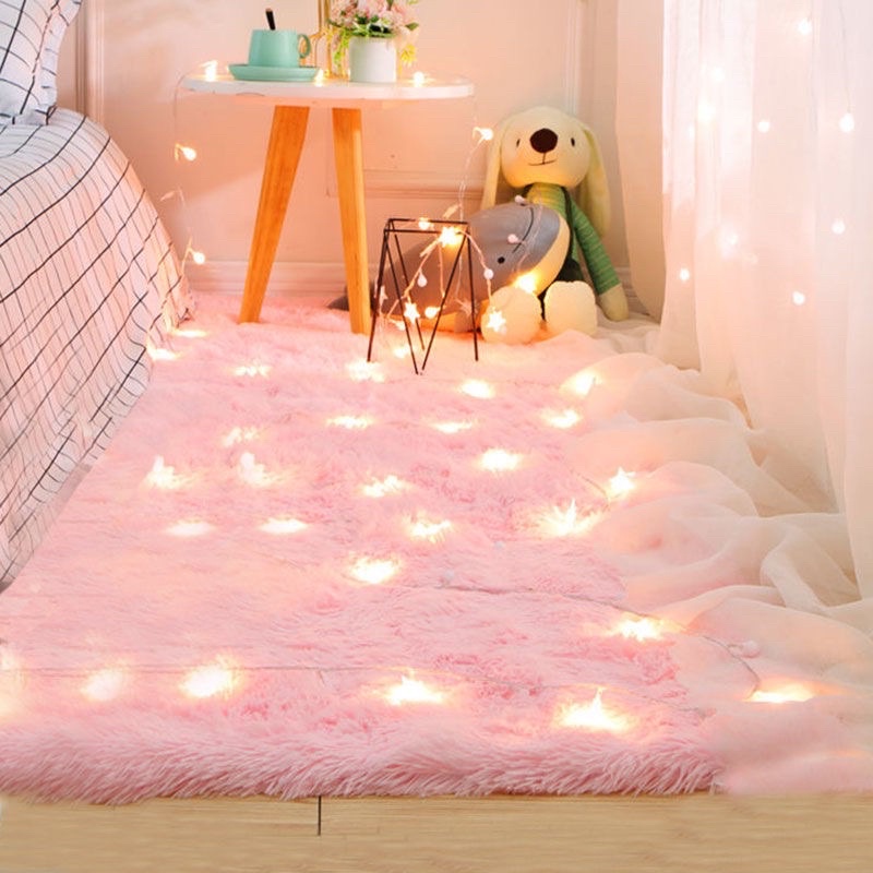 Thảm lông trải chân giường - Thảm lông loang hàng loại 1 - thảm lông decor