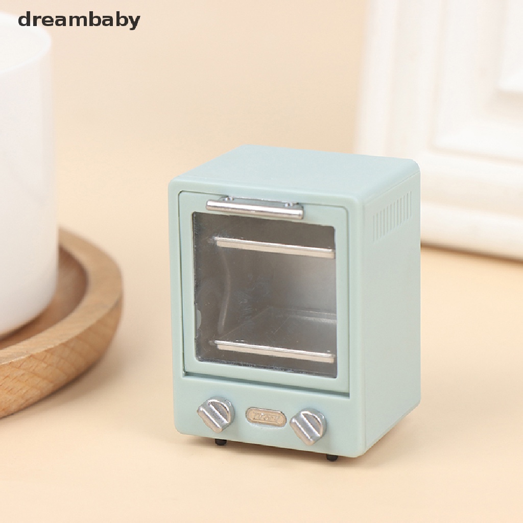 [dreambaby] 1: 12 Nhà Búp Bê Lò Nướng Dọc Lò Vi Sóng Nhà Bếp Nướng Món Ăn Mô Hình Trang Trí Búp Bê