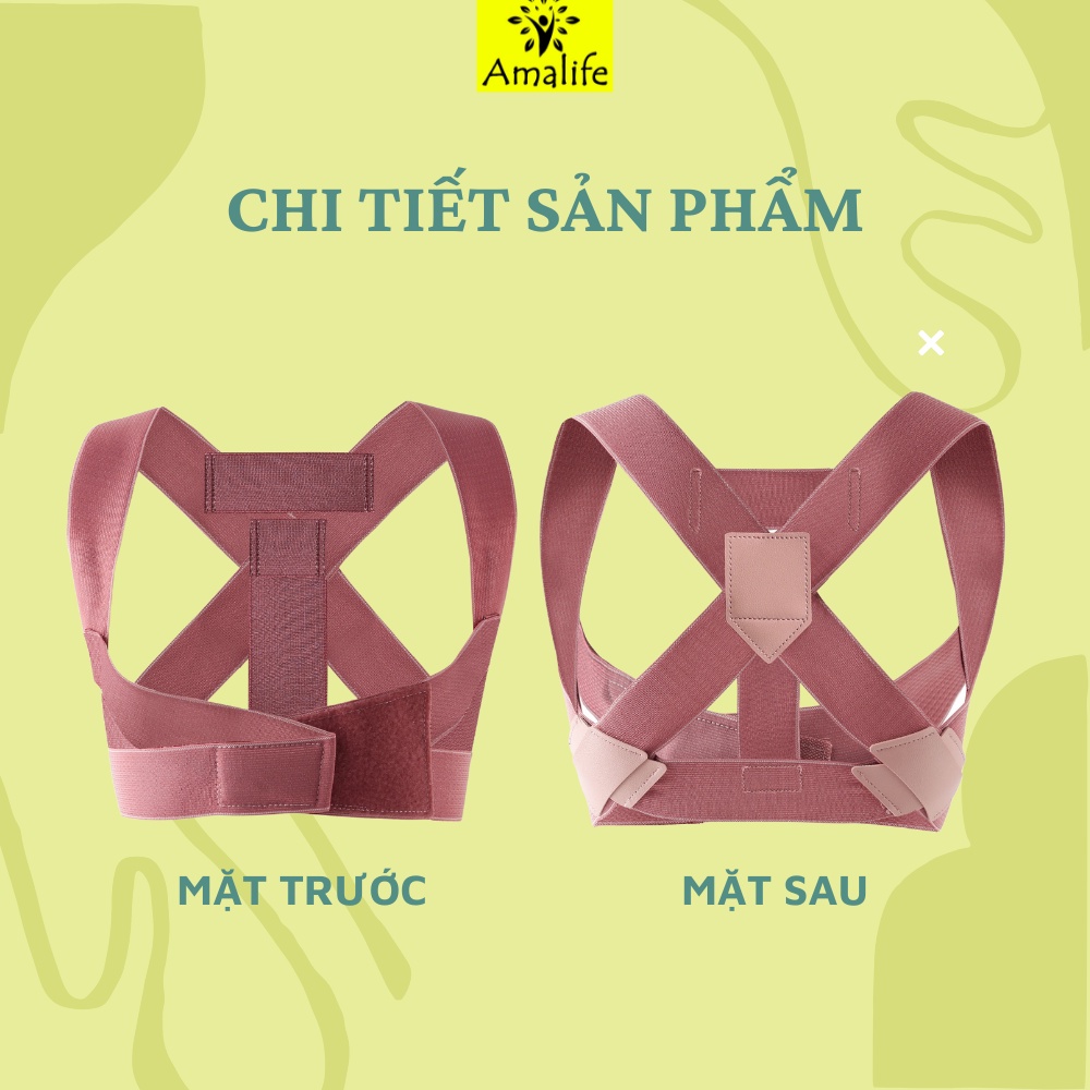 Mô tả Đai Chống Gù Lưng Nâng Ngực, Cố Định Bảo Vệ Vòng 1 Cao Cấp Ama05 - Chính Hãng Amalife - 4