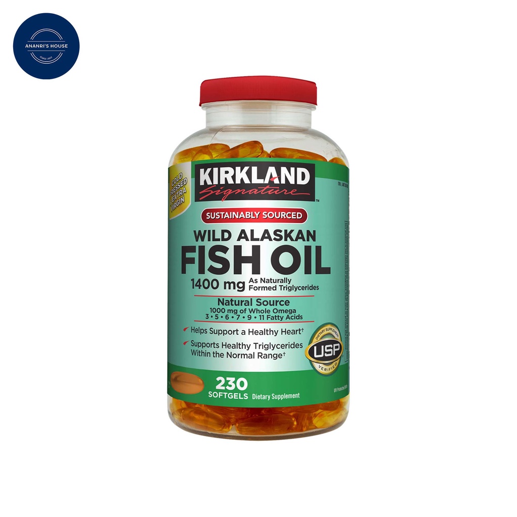 Dầu cá Omega3 Kirkland Signature Wild Alaskan Fish Oil 1400mg Shopee