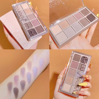 Bảng Phấn Mắt 10 Màu Sắc Hiệu Ứng Lì/ Ánh Nhũ Chống Nước Lên Màu Cực Chuẩn