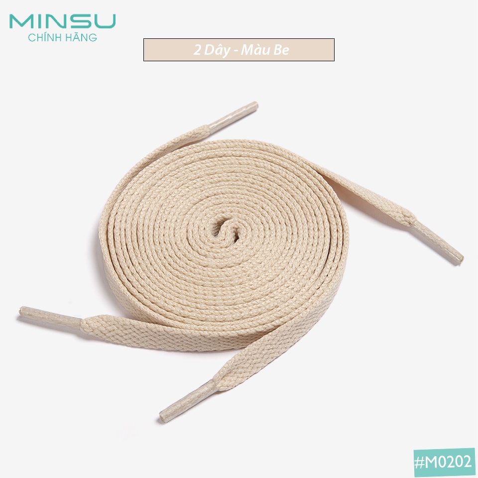 Ảnh Dây Giày Thể Thao Sneaker Dẹp Chính Hãng MINSU M0202 120cm Đủ Màu Siêu Bền Lựa Chọn ShoeLaces Dẹt Cho Phụ Kiện Giày 4