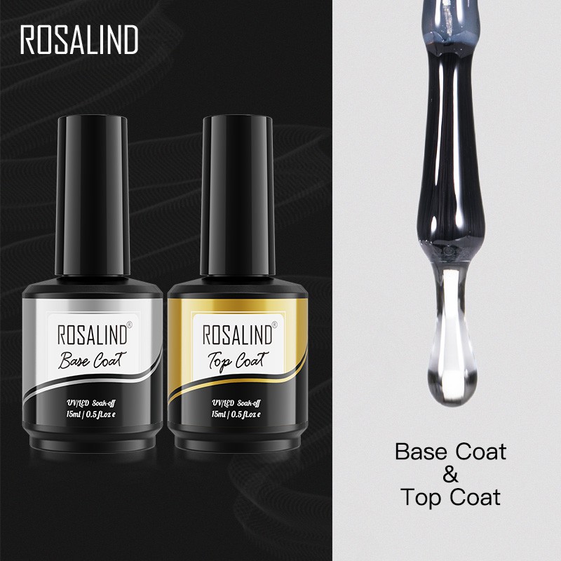 Ảnh Bộ sơn đế Rosalind + chai gel bóng 15ml để làm móng tay hiệu quả 4