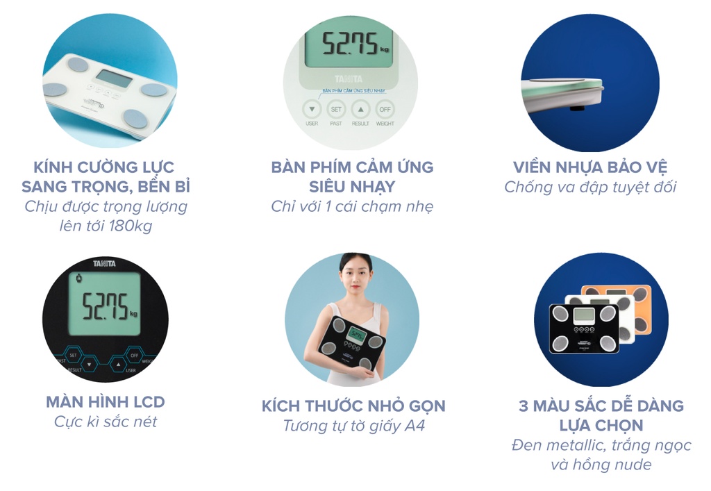 Mô tả Cân điện tử sức khỏe phân tích chỉ số cơ thể Tanita BC-731 & BC-313 Nhật Bản tự nhận diện người dùng, chính xác, nhỏ gọn - 3