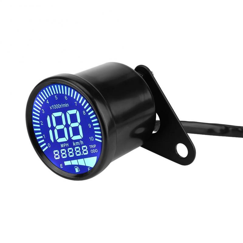 Đa Năng Xe Máy LED Kỹ Thuật Số Đồng Hồ Tốc Độ Máy Đo Tốc Độ Đồng Hồ Đo Mức Dầu Đồng Hồ Đen