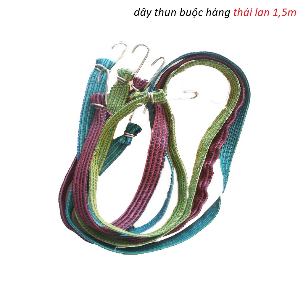 Dây ràng,dây thun bản dẹt thái lan dài 1,5 mét | Shopee Việt Nam