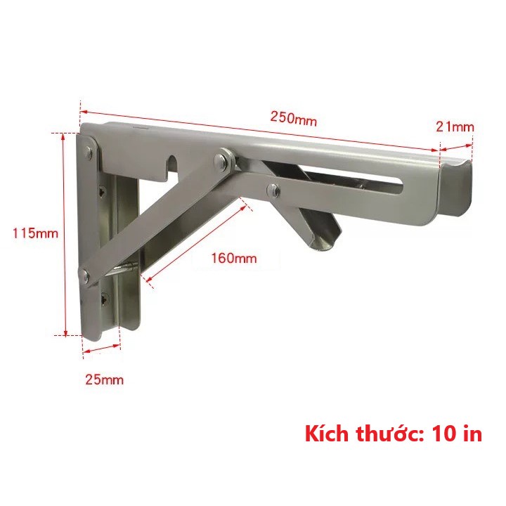 Bản lề gập INOX thông minh Giá đỡ kệ gỗ treo tường gấp gọn chịu lực dài ...