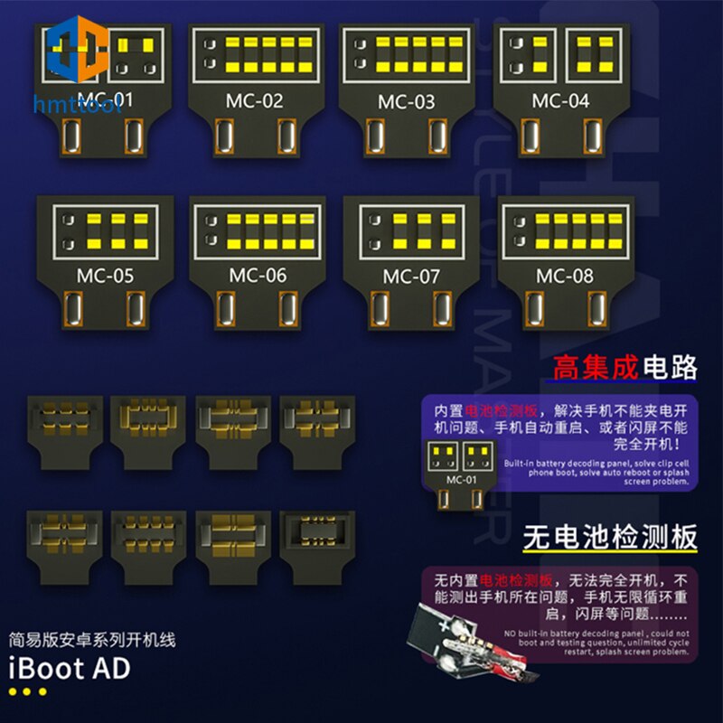 Mechanic IBOOT AD Android Dây khởi động đơn giản cho Xiaomi OPPO VIVO Meizu Samsung Huawei Boot Line Cáp kiểm tra cấp nguồn