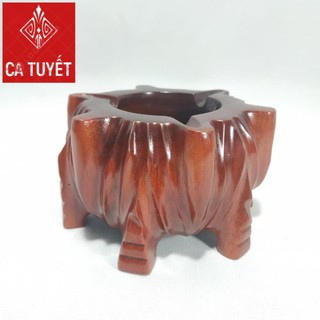 GẠT TÀN THUỐC GỐC CÂY SIZE LỚN 14CM GỖ HƯƠNG CHUẨN NGUYÊN KHỐI
